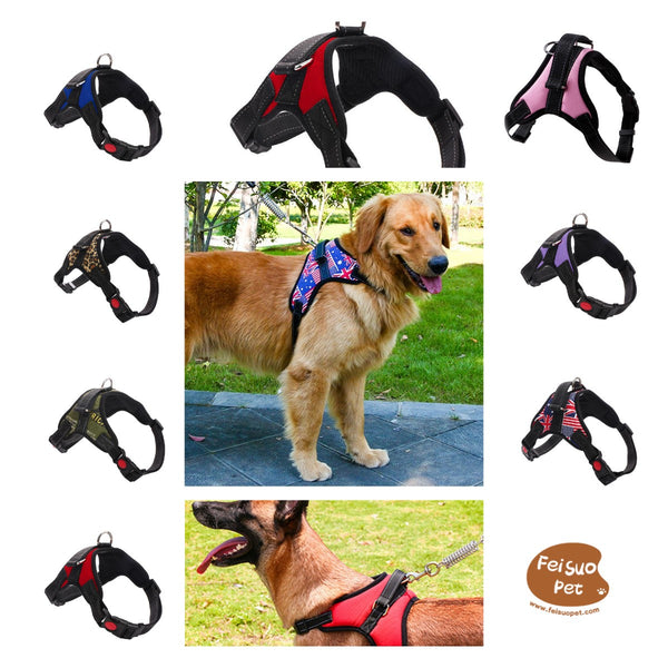 Reflective Vest-Style Dog Harness - Comfort Fit for Medium & Large Breeds