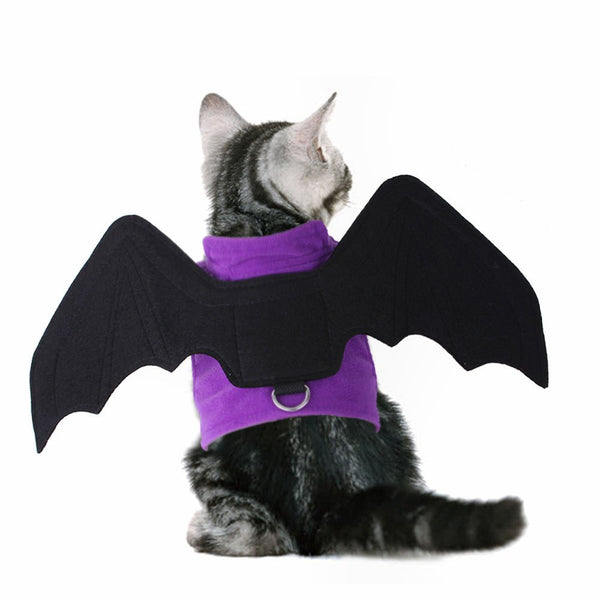 Ready Stock Dog Halloween Cosplay Clothing Foldable Bat Wing Harness | Feisuo Pet