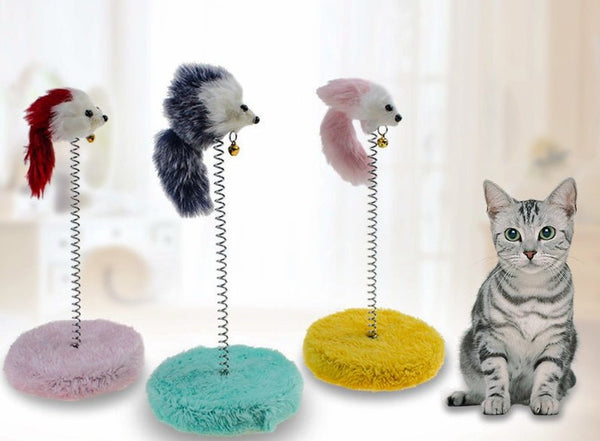Ready Stock Wholesale & OEM 10cm Spring Mouse Cat Scratching Board Cat Toy - Feisuo Pet