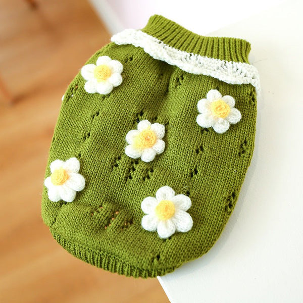 Ready Stock Wholesale & OEM Beautiful Flower Knitted Pet Sweater - Feisuo Pet