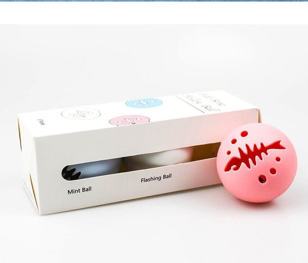 Ready Stock Wholesale & OEM Catnip Bell Glowing Toy Balls Set 3pcs/Set | Feisuo Pet