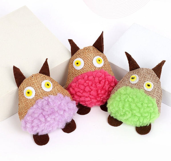 Ready Stock Wholesale & OEM Fabric Owl Plush Toy with Catnip - Feisuo Pet