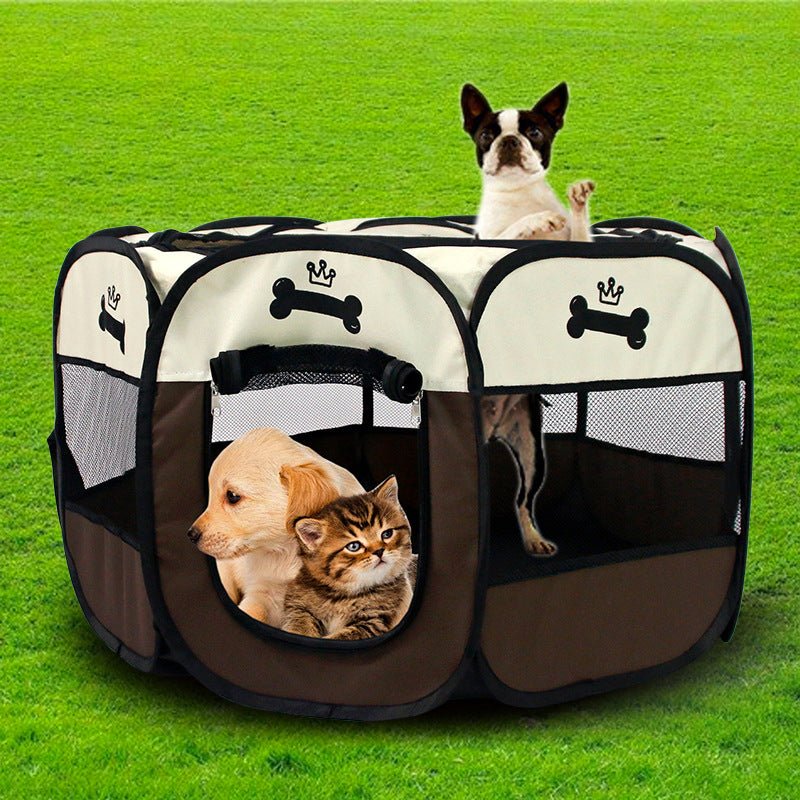 Ready Stock Wholesale OEM Octagon Pet Kids Fence Oxford Material Foldable Design Cat Dog Cage | Feisuo Pet