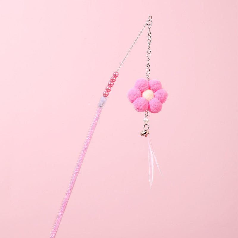 Ready Stock Wholesale & OEM Acrylic Beaded Flower Bell Cat Stick - Feisuo Pet