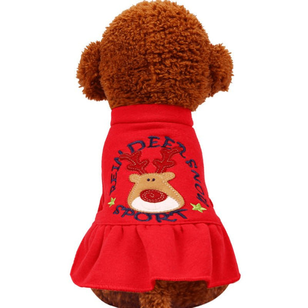 Ready Stock Wholesale & OEM Autumn & Winter Pet Dress Christmas Elk Dresses - Feisuo Pet