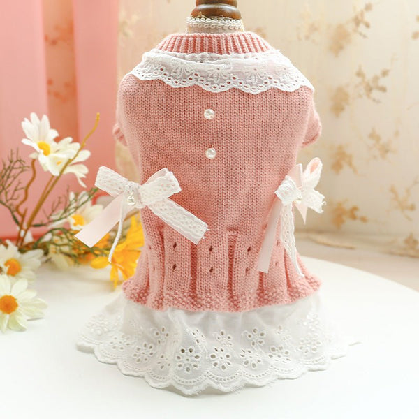 Ready Stock Wholesale & OEM Beautiful Lady Bow Tie Pet Sweater - Feisuo Pet