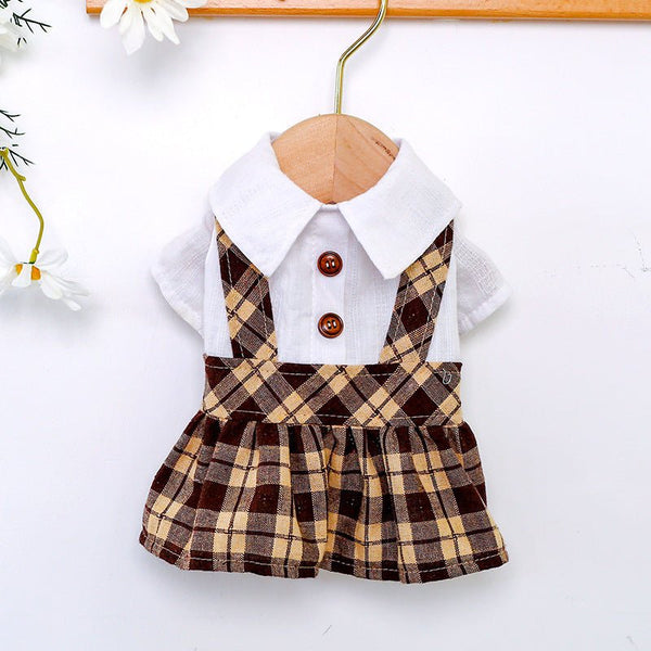 Ready Stock Wholesale & OEM College Style Plaid Pet Dress - Feisuo Pet