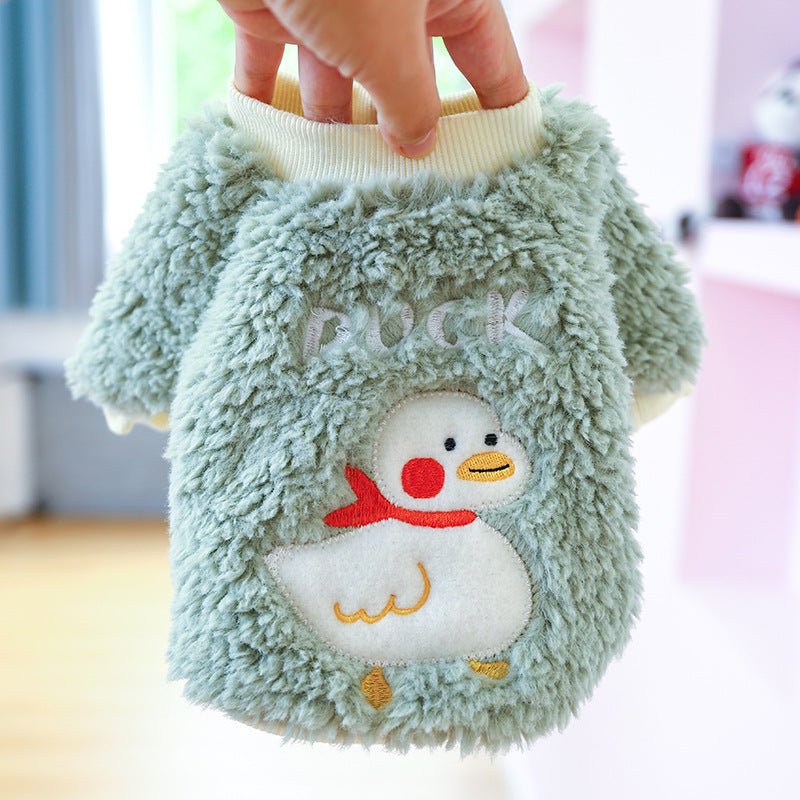 Ready Stock Wholesale & OEM Cute Duck Warm Fleece Pet Vest - Feisuo Pet