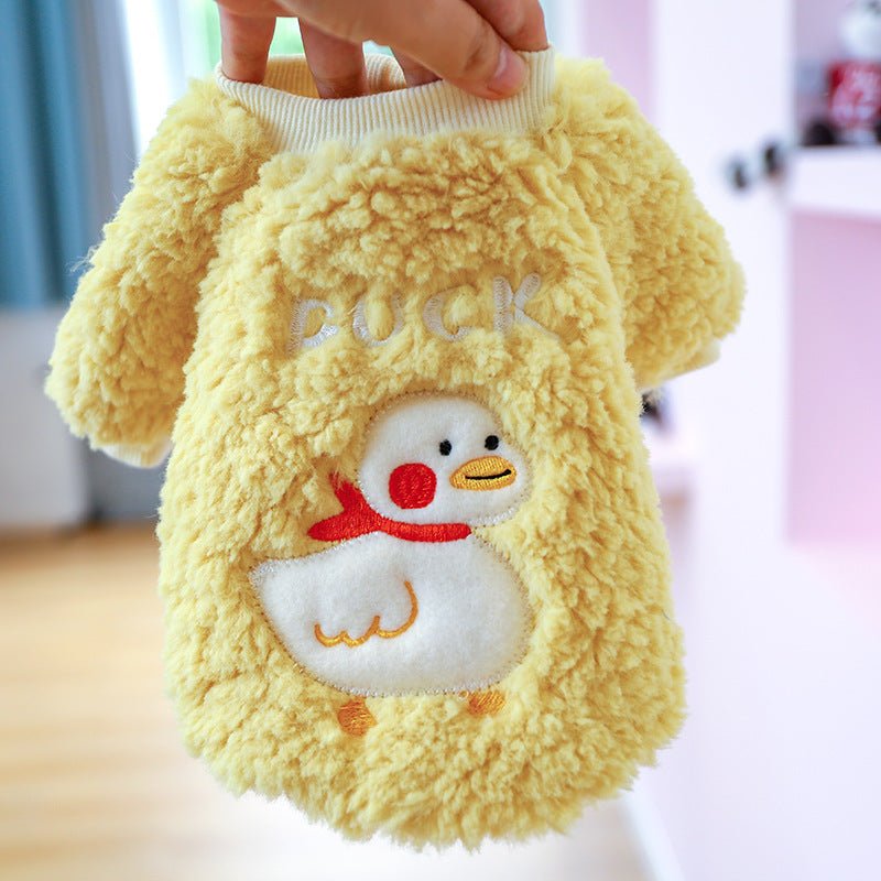Ready Stock Wholesale & OEM Cute Duck Warm Fleece Pet Vest - Feisuo Pet