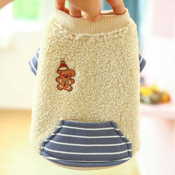 Ready Stock Wholesale & OEM Cute Gingerbread Dog Fleece Pet Shirt - Feisuo Pet