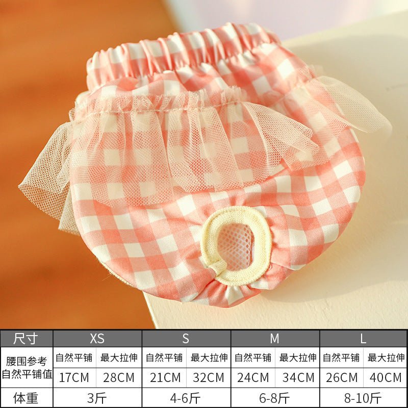 Ready Stock Wholesale & OEM Cute Lace Pet Dog Cat Physiological Shorts - Feisuo Pet