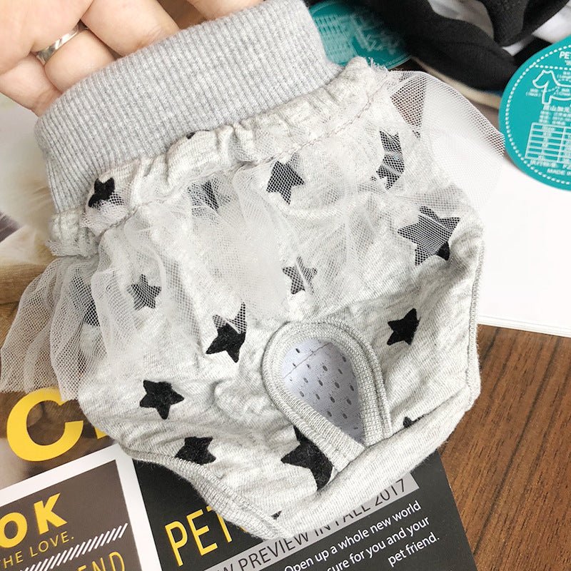 Ready Stock Wholesale & OEM Cute Lace Pet Dog Cat Physiological Shorts - Feisuo Pet