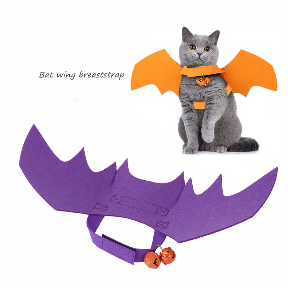 Ready Stock Wholesale & OEM Halloween Festival Colorful Bat Wing Dog Cat Vest | Feisuo Pet