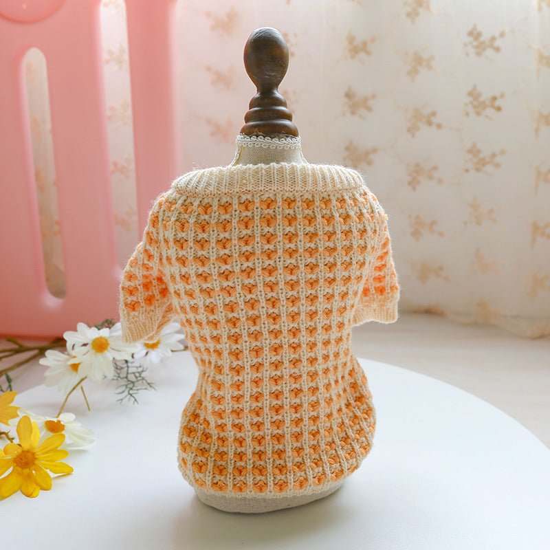 Ready Stock Wholesale & OEM Orange Wafers Style Pet Sweater - Feisuo Pet