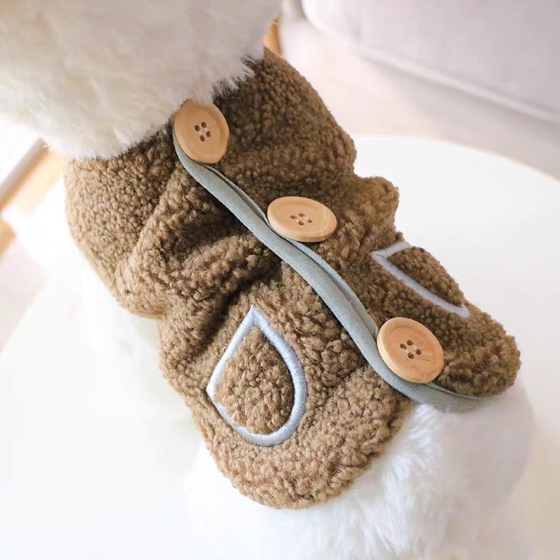 Ready Stock Wholesale & OEM Wooden Button Winter Fleece Pet Vest - Feisuo Pet