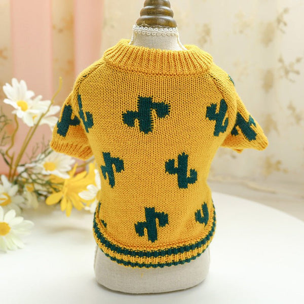Ready Stock Wholesale & OEM Yellow Cactus Pet Sweater - Feisuo Pet