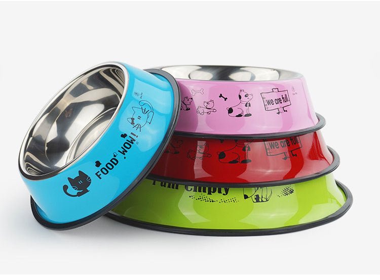 Wholesale & OEM Brand Colorful Stainless Steel Pet Bowls Anti-skid Fall-resistant Dog Bowl - Feisuo Pet