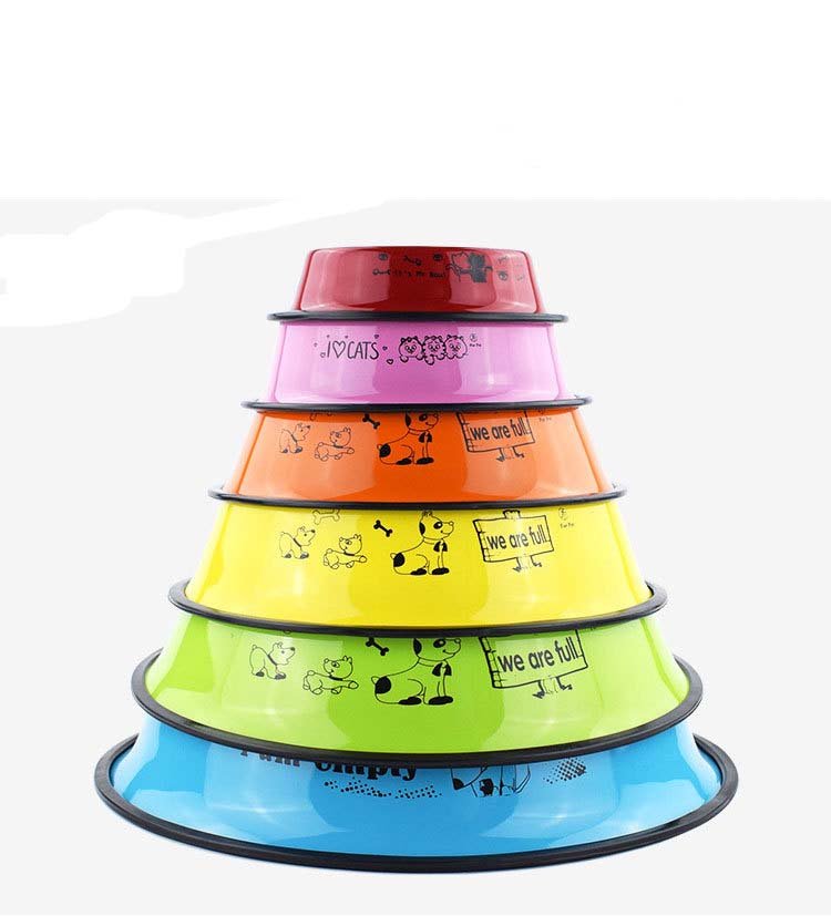 Wholesale & OEM Brand Colorful Stainless Steel Pet Bowls Anti-skid Fall-resistant Dog Bowl - Feisuo Pet